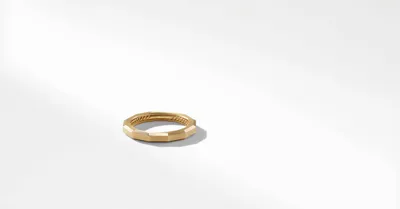 DY Delaunay Faceted Band Ring 18K Yellow Gold