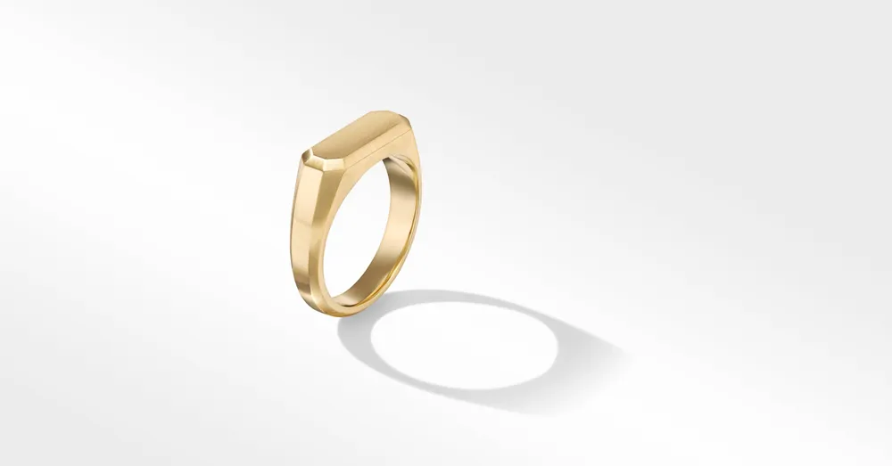 Streamline® Signet Ring 18K Yellow Gold