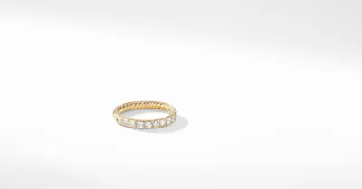 DY Eden Partway Band Ring 18K Yellow Gold with Diamonds