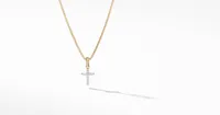 Cable Collectibles® Cross Amulet in 18K Yellow Gold with Pavé Diamonds