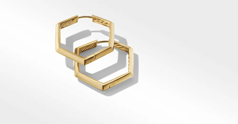 Carlyle Hoop Earrings in 18K Yellow Gold