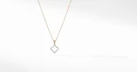 Cable Collectibles® Quatrefoil Necklace 18K Yellow Gold with Pavé Diamonds