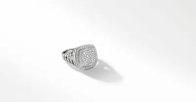 Albion® Ring Sterling Silver with Pavé Diamonds
