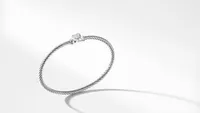 Cable Collectibles® Heart Bracelet Sterling Silver with Pavé Diamonds