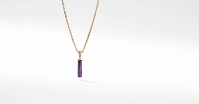 Barrel Amulet with Amethyst and 18K Yellow Gold