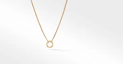 Smooth Amulet Vehicle Box Chain Necklace in 18K Yellow Gold