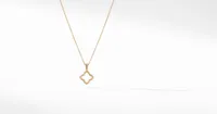 Cable Collectibles® Quatrefoil Necklace 18K Yellow Gold with Pavé Diamonds