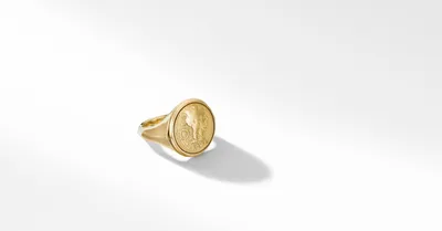 Roman Coin Ring 18K Yellow Gold