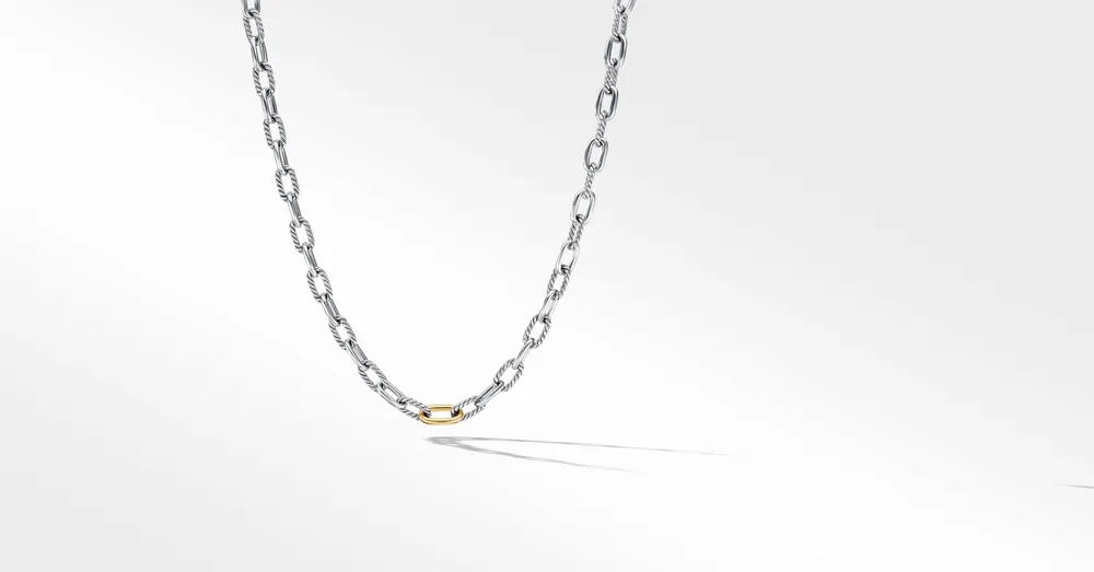 DY Madison® Chain Necklace Sterling Silver with 18K Yellow Gold
