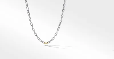 DY Madison® Chain Necklace Sterling Silver with 18K Yellow Gold