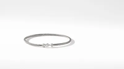 Buckle Bracelet Sterling Silver with Pavé Diamonds
