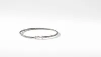 Buckle Bracelet Sterling Silver with Pavé Diamonds