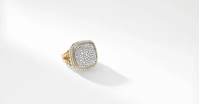Albion® Ring 18K Yellow Gold with Pavé Diamonds