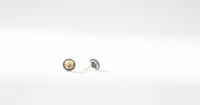 Petite Chatelaine® Stud Earrings in Sterling Silver with 18K Yellow Gold Domes