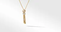 Angelika™ Flair Pendant Necklace in 18K Yellow Gold with Pavé Diamonds