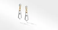 Carlyle Linked Drop Earrings in Sterling Silver with 18K Yellow Gold