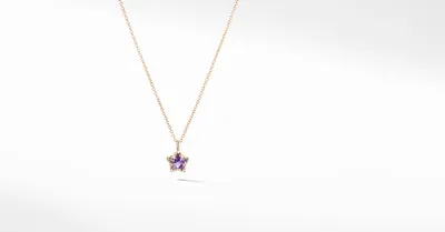 Cable Collectibles® Kids Star Necklace in 18K Yellow Gold with Amethyst