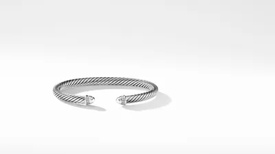 Cable Classics Bracelet Sterling Silver with Pavé Diamonds