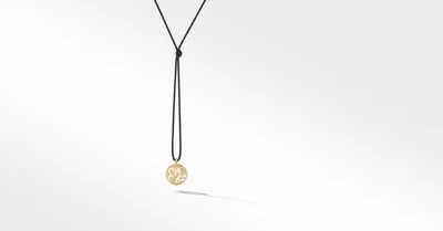 DY Elements® Chicago Pendant Necklace in 18K Yellow Gold with Diamonds