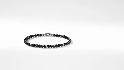 Bijoux Spiritual Beads Bracelet Sterling Silver with Black Onyx