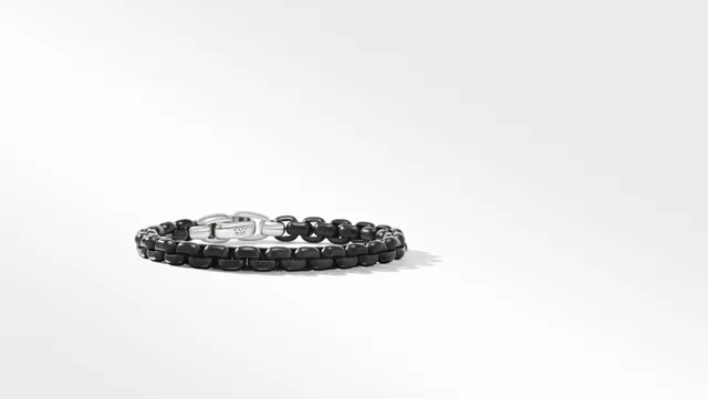 Heirloom Chain Link Bracelet with Pave Black Diamonds