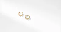 Stax Chain Link Huggie Hoop Earrings in 18K Yellow Gold with Pavé Diamonds