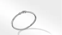 Thoroughbred Loop Bracelet Sterling Silver with Pavé Diamonds