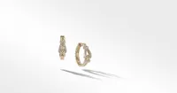 Thoroughbred Loop Hoop Earrings in 18K Yellow Gold with Pavé Diamonds