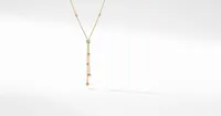 Petite Helena Y Necklace in 18K Yellow Gold with Pavé Diamonds