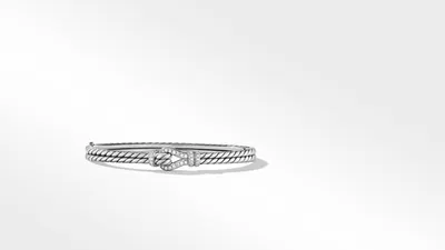 Thoroughbred Loop Bracelet Sterling Silver with Pavé Diamonds