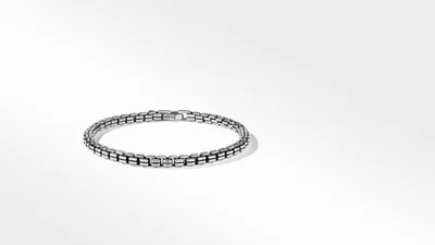 Double Box Chain Bracelet Sterling Silver