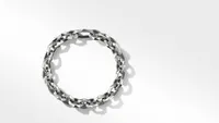 Torqued Faceted Chain Link Bracelet Sterling Silver