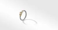 Petite Buckle Ring Sterling Silver with 18K Yellow Gold