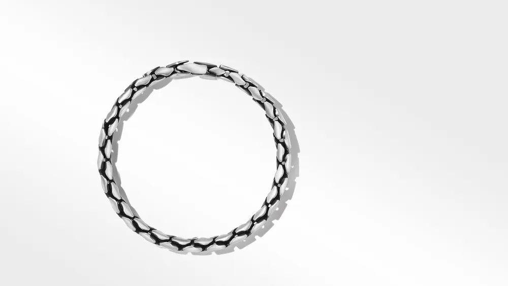 Fluted Chain Bracelet Sterling Silver