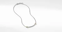 Petite X Bar Station Necklace in Sterling Silver with 18K Yellow Gold