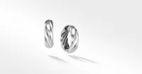 Cable Edge™ Hoop Earrings in Recycled Sterling Silver