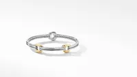 Thoroughbred Double Link Bracelet Sterling Silver with 18K Yellow Gold
