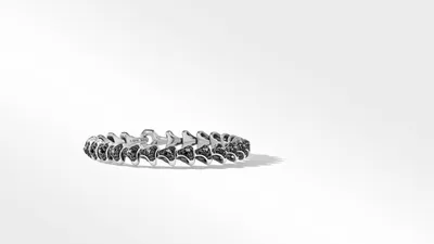Armory® Link Bracelet Sterling Silver with Pavé Black Diamonds