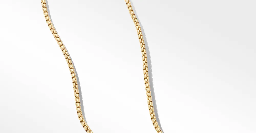 Box Chain Necklace in 18K Yellow Gold, 2.7mm