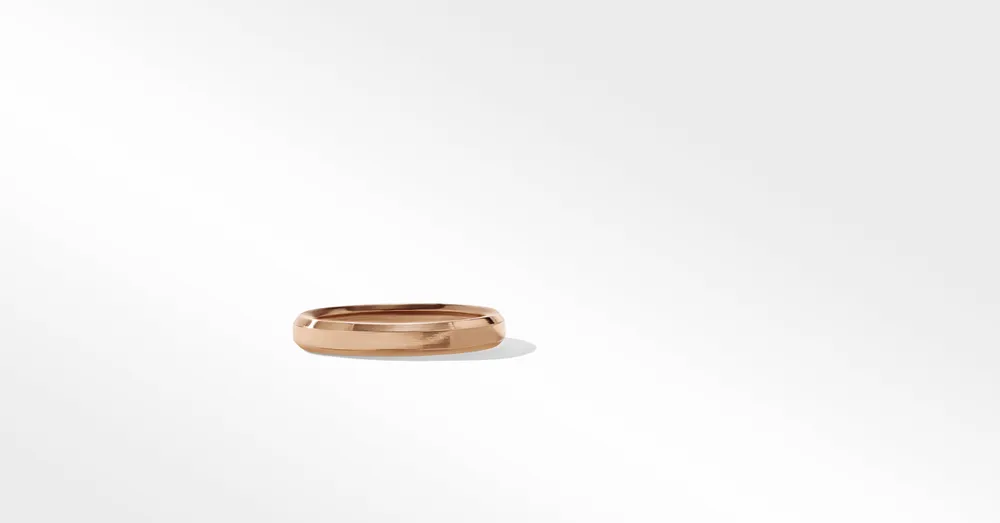 Beveled Band Ring 18K Rose Gold