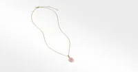 Cable Collectibles® Blush Enamel Charm Necklace in 18K Yellow Gold with Center Diamond