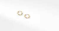 Stax Faceted Huggie Hoop Earrings in 18K Yellow Gold