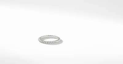 DY Unity Cable Band Ring Platinum