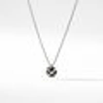 Cable Wrap Necklace in Sterling Silver with Black Onyx and Pavé Diamonds