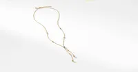 Petite Helena Y Necklace in 18K Yellow Gold with Pavé Diamonds