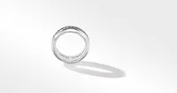Cable Inset Band Ring Sterling Silver