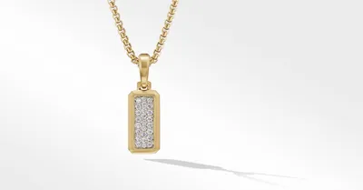 Streamline® Amulet in 18K Yellow Gold with Pavé Diamonds