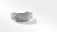 Sculpted Cable Contour Cuff Bracelet Sterling Silver