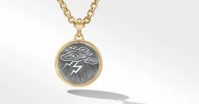 Storm Duality Amulet in Sterling Silver with 18K Yellow Gold