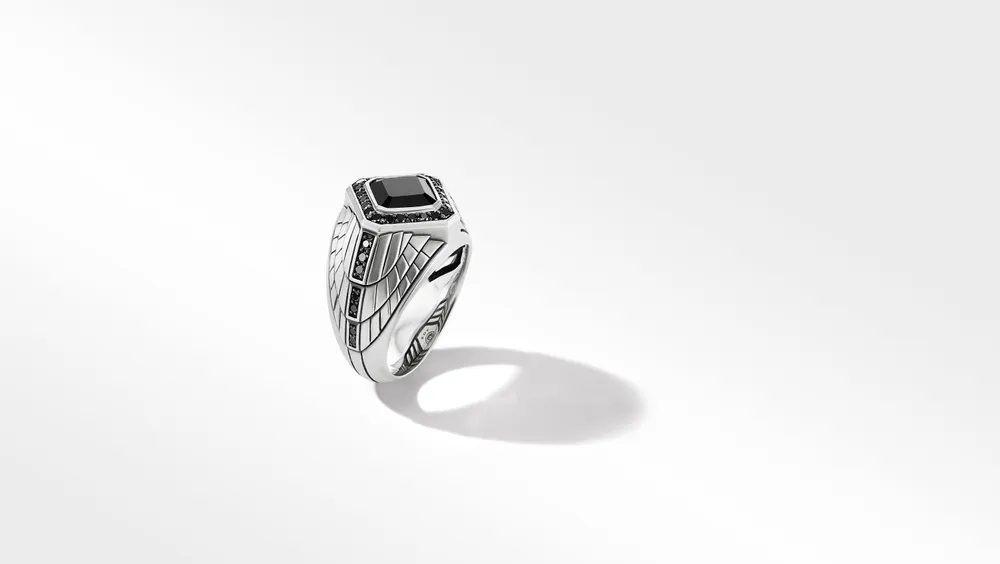 David Yurman Black Onyx Signet Men's Ring